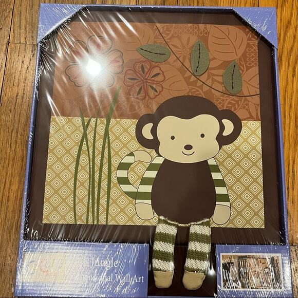 Cocalo Nali Jungle Dimensional Wall Art Monkey 12”x12” - Picture 2 of 5